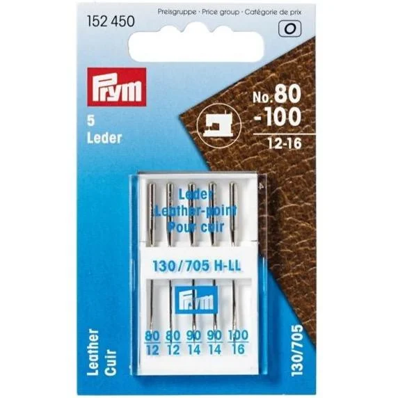 Prym Leather Sewing Machine Needles, Sizes 12-16 (No. 80-100), 5