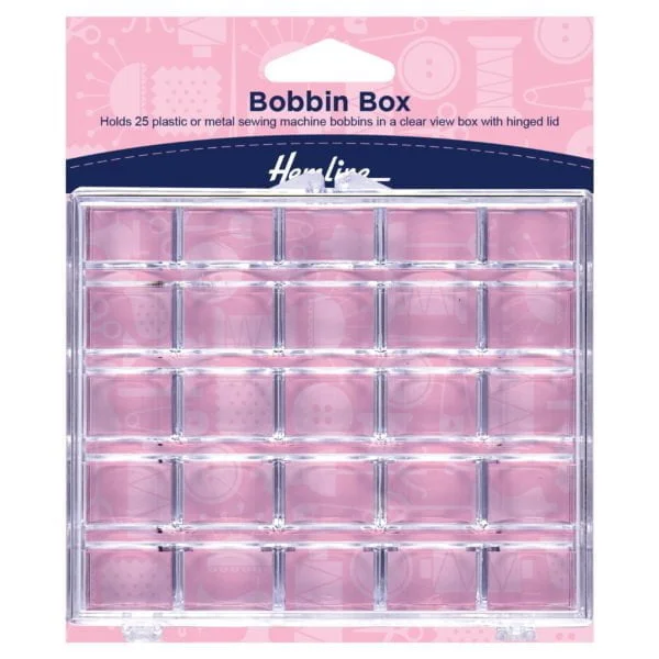 Bobbin Box: Clear Plastic: 25 Spool