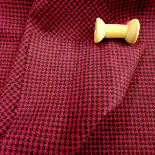 Dogstooth Polyester Worsted Wool Checks