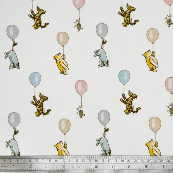 Winnie The Pooh Balloon stretch cotton jersey - Image 3