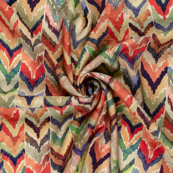 Viscose Nylon 'Zig Zag' textured crepe - Image 4