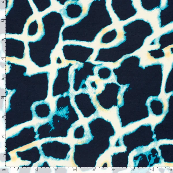 Animal Azul Viscose Twill Fabric - Image 4