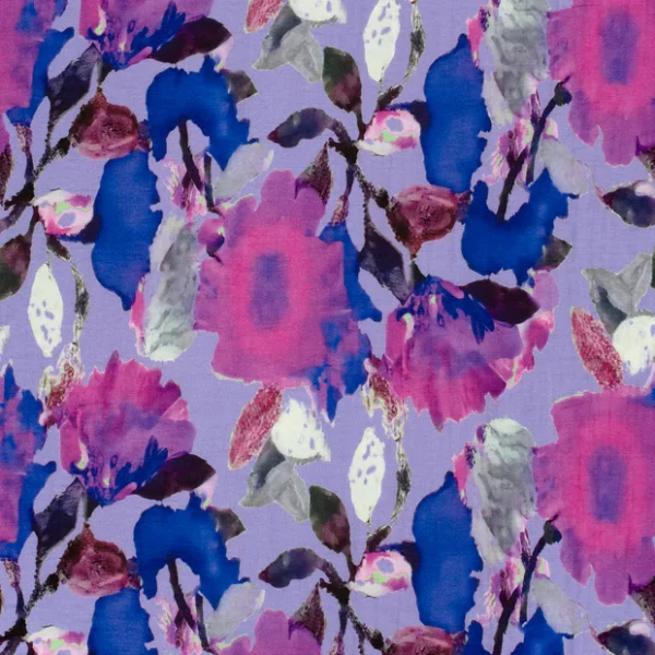 Viscose Nylon Twill Floral in Bright Florals - Image 2