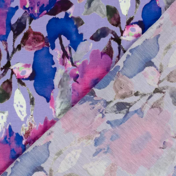 Viscose Nylon Twill Floral in Bright Florals - Image 3