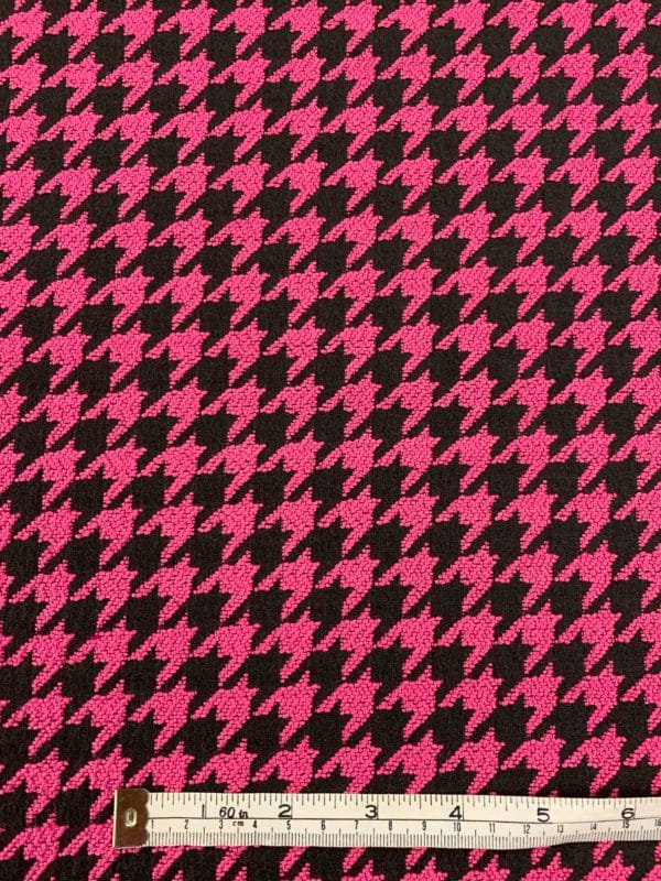 Textured Crepe Houndstooth Fabric - Image 3