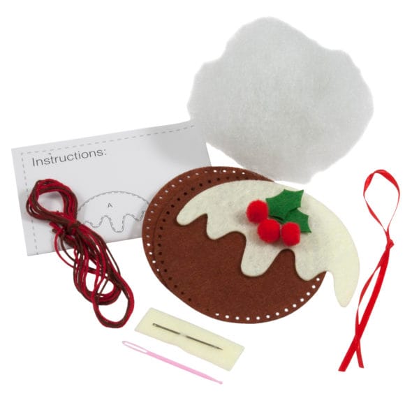 Felt Christmas Decoration Kit: Christmas Pudding - Image 3