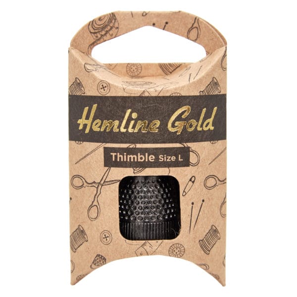 Hemline Gold Black Metal Thimble - Image 3