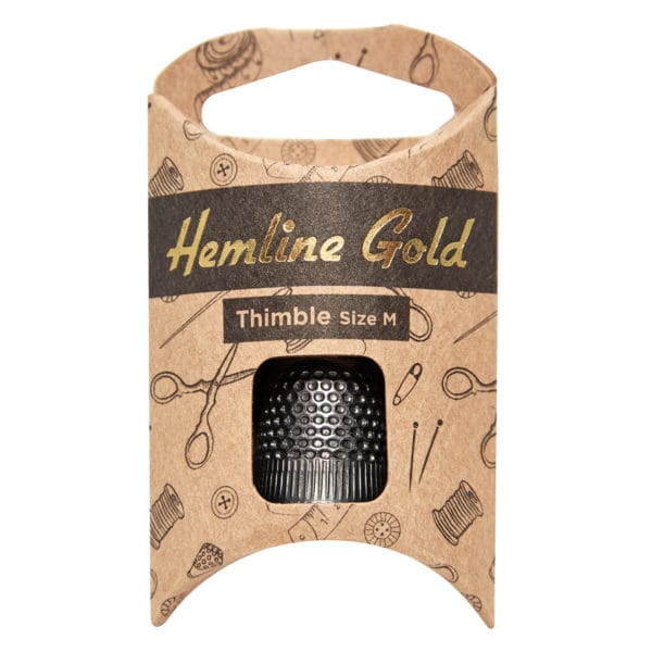 Hemline Gold Black Metal Thimble - Image 2