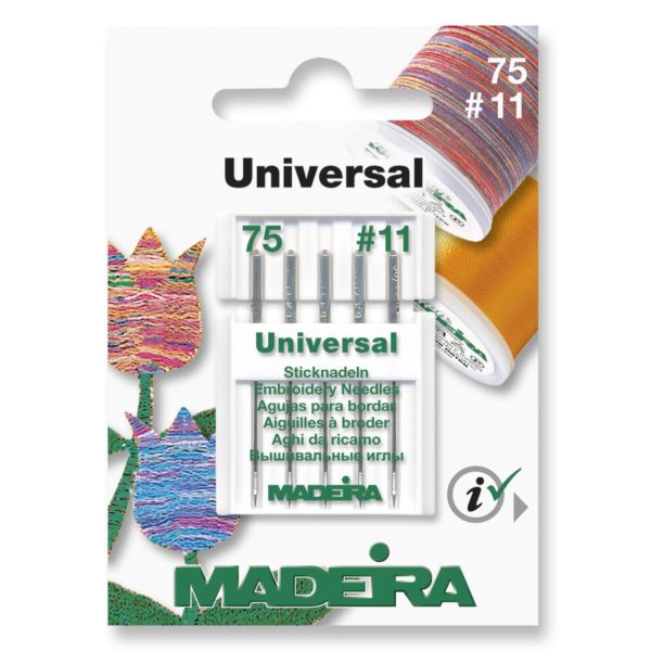 Universal Sewing Machine Needles by Madeira for Embroidery